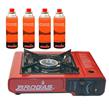 Anafe para Camping a Gas Brogas 465 + Maletin + 4 Cartuchos